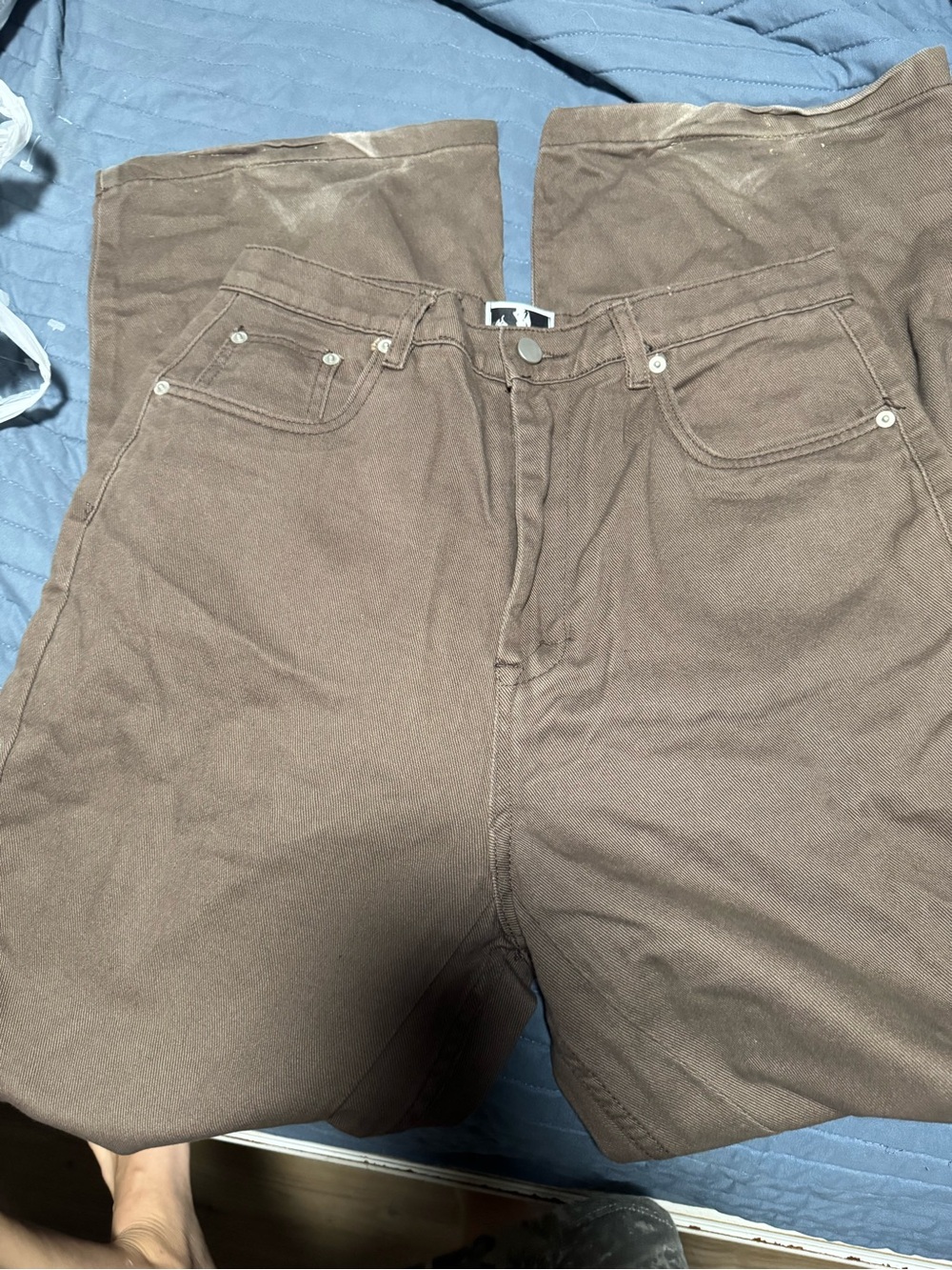 Rick Owens Brown Canvas Chino Pants